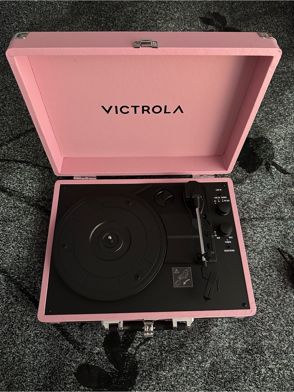Pink Victrola Suitcase Record Player